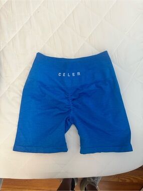 CELER Blue Seamless Bike Shorts